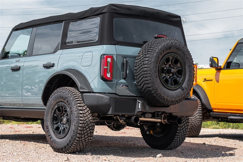Corsa 21-25 Ford Bronco 2.3L 4-Door 2.75in Cat-Back Dual Rear Exhaust w/ 4in Straight-Cut Black Tips