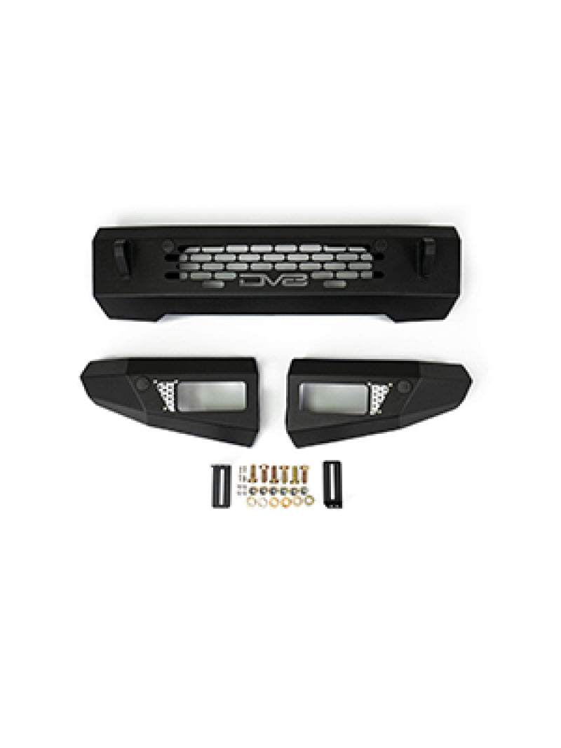 DV8 Offroad 2021+ Ford Bronco Bumper- Accommodates 20in Dual Row Light Bar &amp; (4) 3in Pod Light Mount