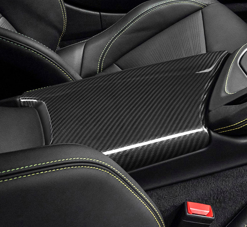 20+ Corvette C8 Platinum Series Dry Carbon Fiber Center Storage Cap Cover w/ Gloss Finish by CPG