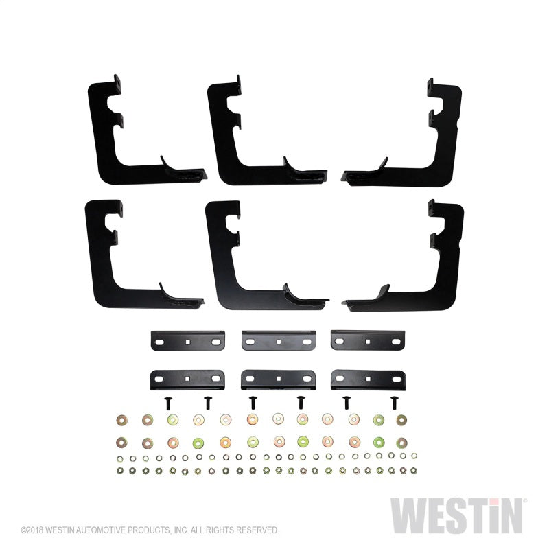 Westin 19 Ram 1500 Quad/Crew Cab (Ex. Classic) Premier Oval Nerf Step Bar Mount Kit - Black