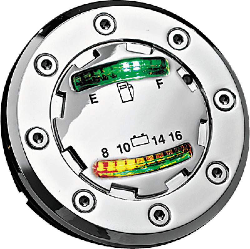 Kuryakyn Informer LED Fuel &amp; Battery Gauge Chrome