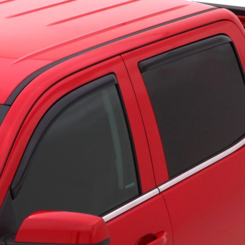 AVS 08-14 Jeep Liberty Ventvisor In-Channel Front &amp; Rear Window Deflectors 4pc - Smoke