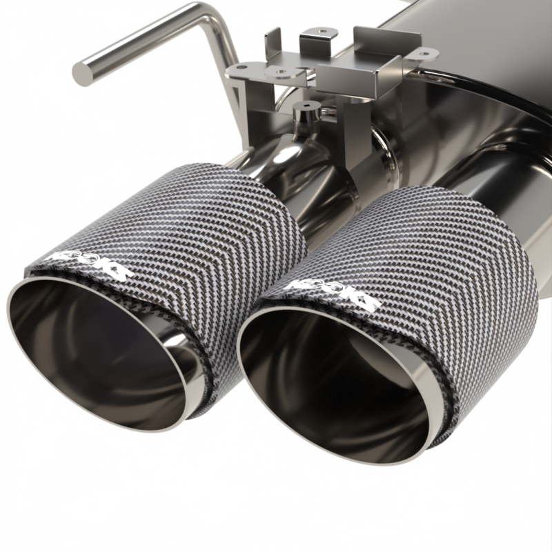 Kooks 18-24 Ford Mustang GT 5.0 3in. Valved Touring Cat-Back Exhaust - Carbon Tips