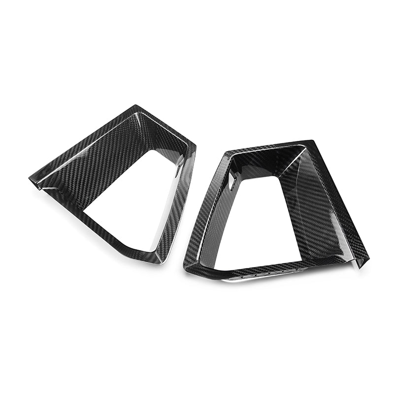 24+ Mustang GT Platinum Series Dry Carbon Fiber Grille Insert Covers w/ Gloss Finish by CPG