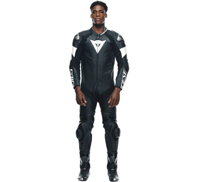 Dainese Tosa 1PC Leather Suit Perforated Black/Black/White Size - 48