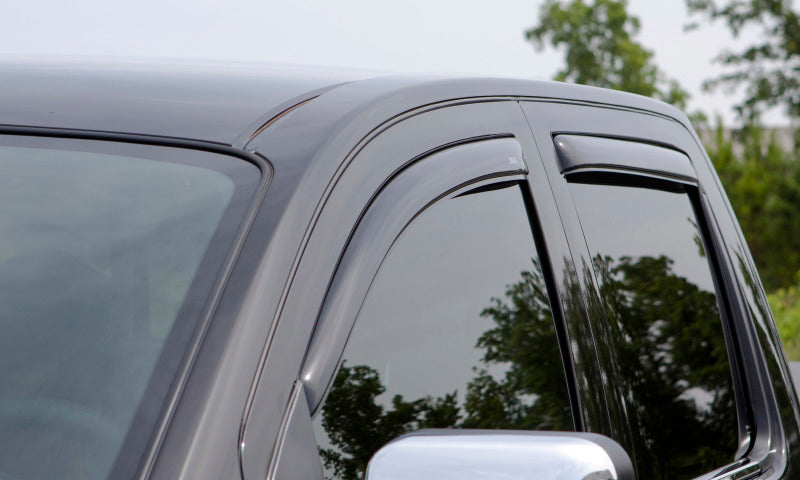 AVS 05-11 Dodge Dakota Quad Cab Ventvisor In-Channel Front &amp; Rear Window Deflectors 4pc - Smoke