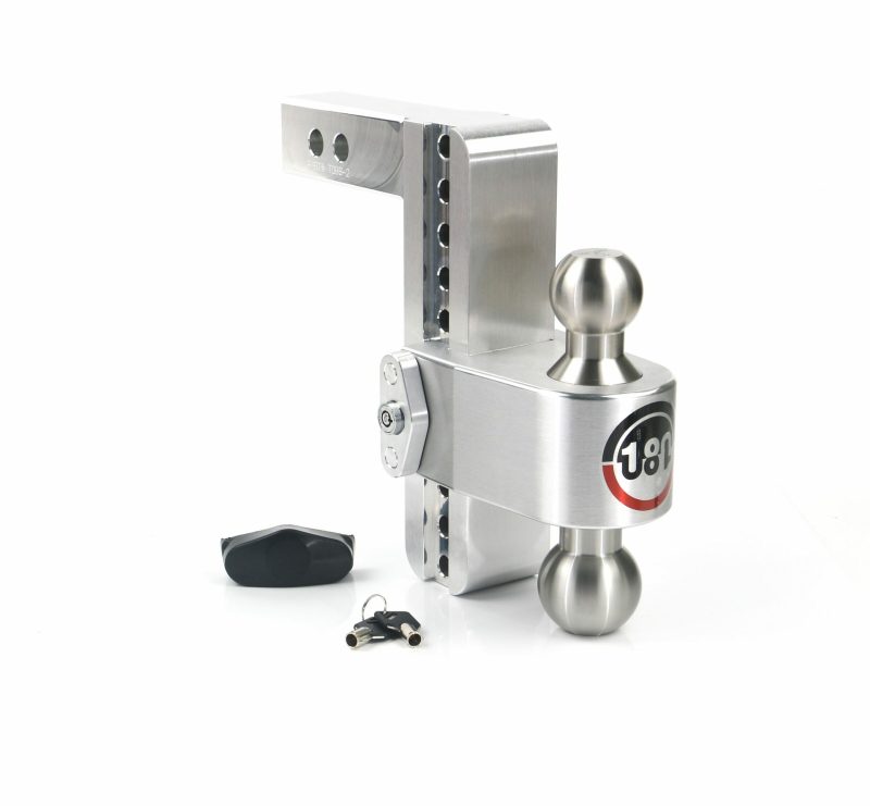 Weigh Safe 180 Hitch 8in Drop Hitch &amp; 2in Shank (10K/12.5K GTWR) - Aluminum