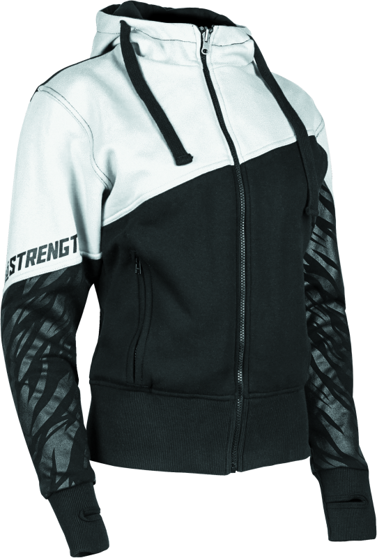 Speed and Strength Cat Outa Hell Hoody White/Black Womens - Small