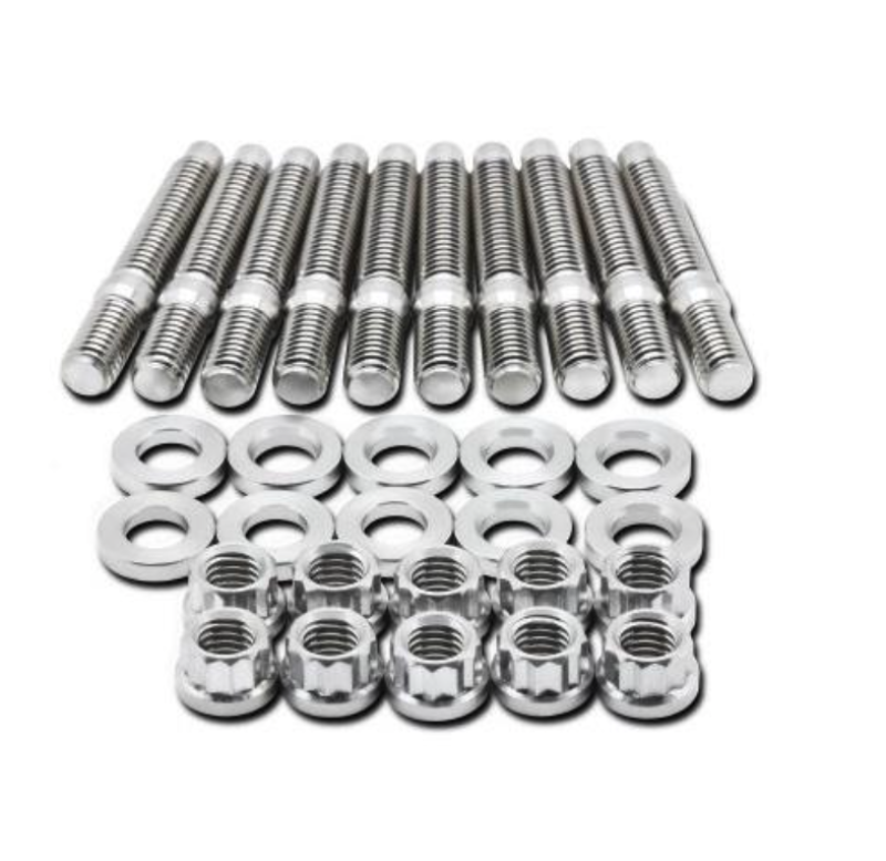 BLOX Racing SUS303 Stainless Steel Intake Manifold Stud Kit M8 x 1.25mm 55mm in Length - 9-piece