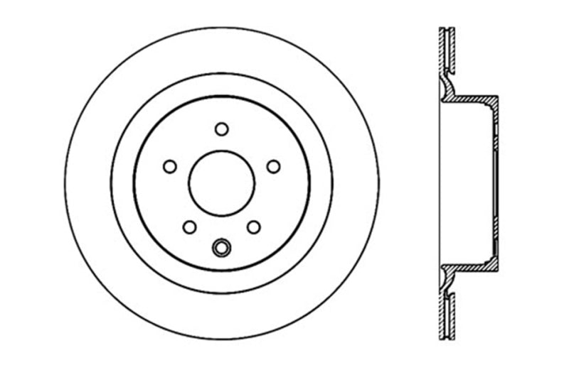 StopTech Infiniti G37 / Nissan 370Z SportStop Slotted &amp; Drilled Rear Right Rotor