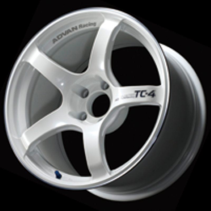 Advan TC4 17x8.0 +38 5-114.3 Racing White Metallic &amp; Ring Wheel