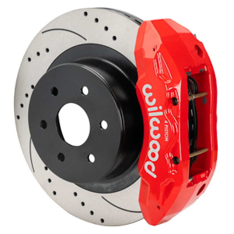 Wilwood 99-18 Chevy Silverado/GMC Sierra 16x1.25 D&amp;S Rotor TX4R 4 Piston Rear Brake Kit - Red