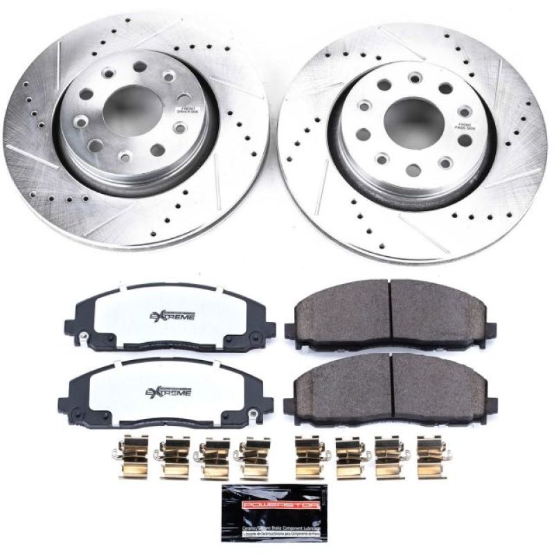 Power Stop 18-19 Jeep Wrangler Front Z36 Truck &amp; Tow Brake Kit