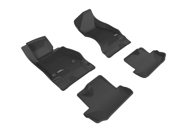 3D MAXpider 2016-2020 Chevrolet Camaro Kagu 1st &amp; 2nd Row Floormats - Black