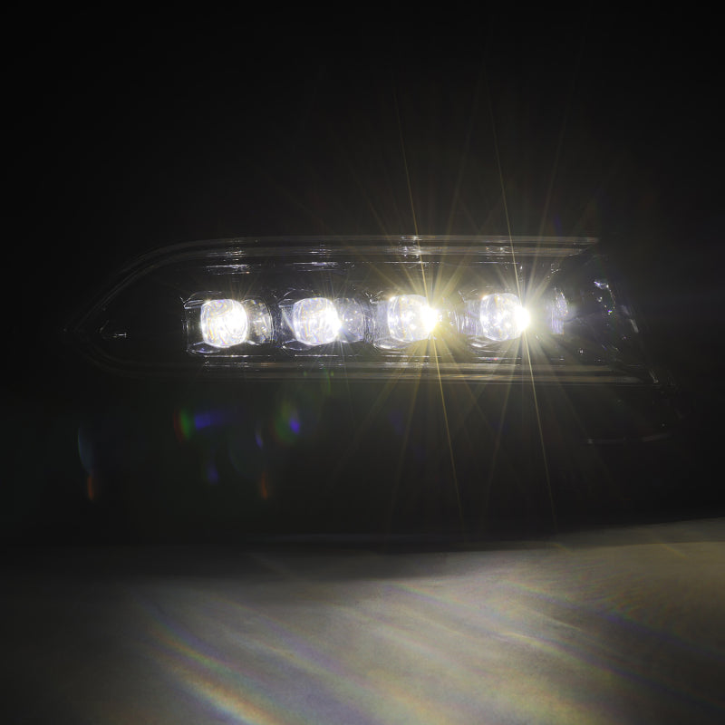 AlphaRex 15-23 Dodge Charger NOVA LED Proj Headlights Alpha-Blk w/Actv Light &amp; Seq.Sig / SB DRL