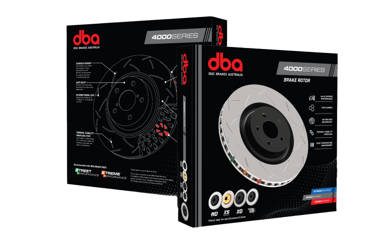 DBA 08-10 STi/2017 BRZ w/Perf. Pkg. Dual-Drilled Rear Drilled & Slotted 4000 Series Rotor