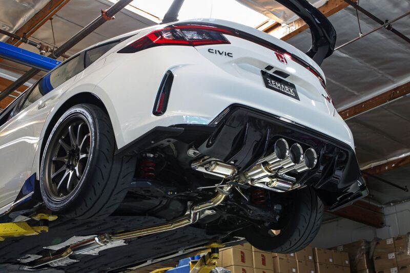 Remark 2023+ Honda Civic Type-R (FL5) Triple Tip Catback Exhaust w/ Triple Tip &amp; Front Pipe