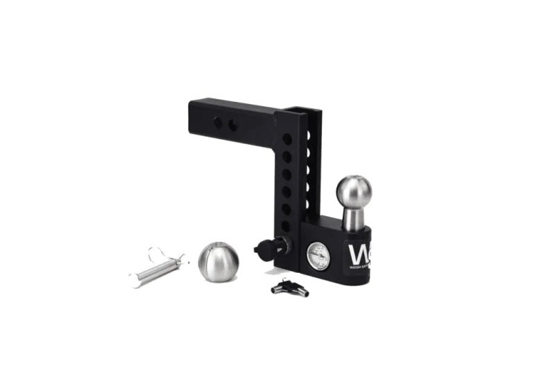 Weigh Safe Aero Hitch 6in Drop Hitch &amp; 2in Shank (10K/12.5K GTWR) w/WS05 - Steel