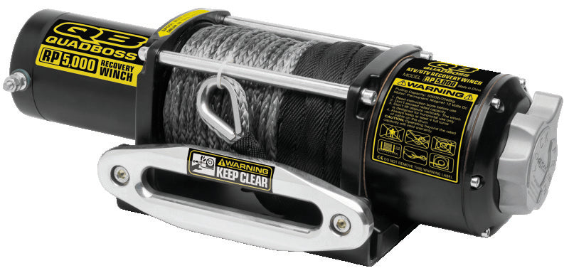 QuadBoss Winch Kit - 50ft Cable - 3.8hp - Roller Fairlead - Wireless Remote - 5000lb