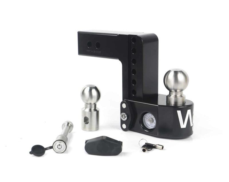 Weigh Safe 6in Drop Hitch w/Built-in Scale &amp; 2.5in Shank (8K/18.5K GTWR) w/WS05 - Black Cerakote