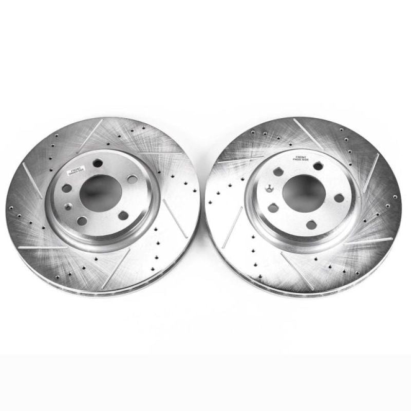 Power Stop 09-11 Audi A4 Front Evolution Drilled &amp; Slotted Rotors - Pair