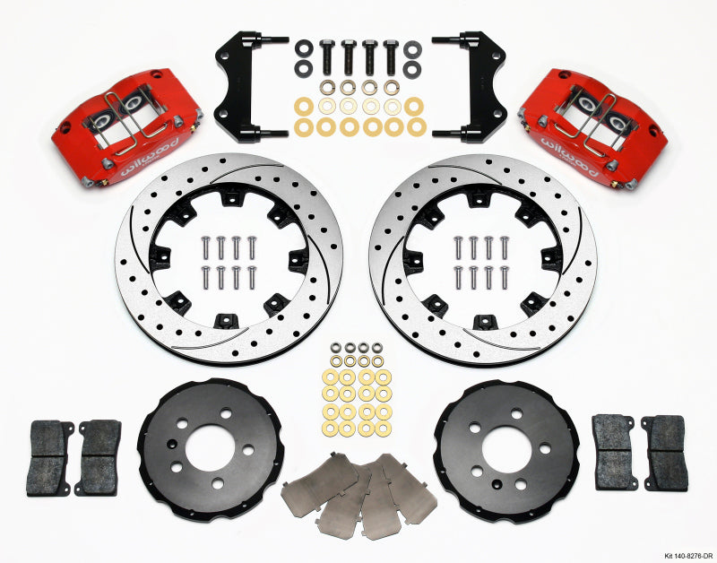 Wilwood Dynapro Radial Front Kit 12.19in Drilled Red 99-03 Jetta IV &amp; Golf IV