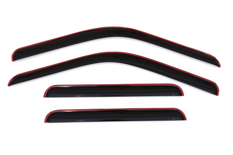 AVS 99-16 Ford F-250 Supercrew Ventvisor In-Channel Front &amp; Rear Window Deflectors 4pc - Smoke