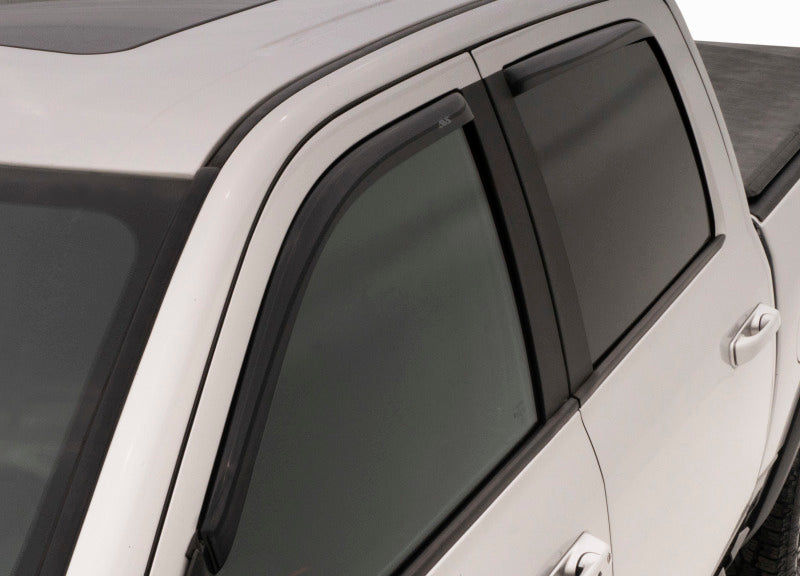 AVS 99-16 Ford F-250 Supercrew Ventvisor In-Channel Front &amp; Rear Window Deflectors 4pc - Smoke