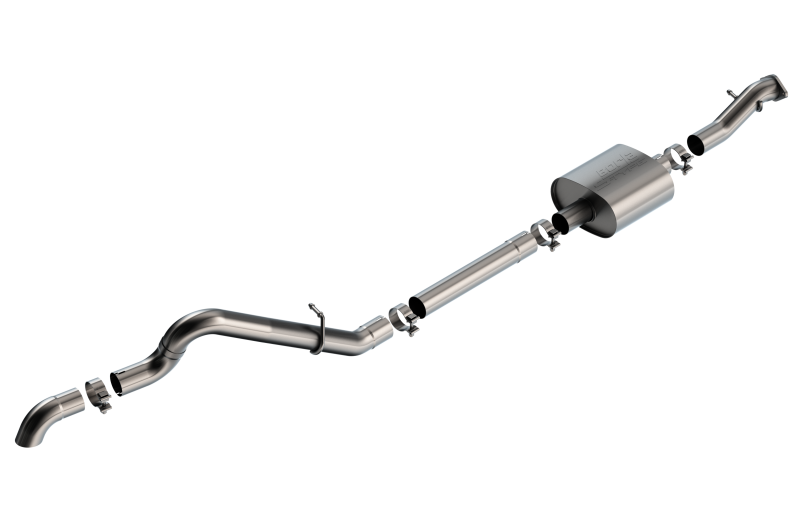 Borla 21-22 Ford Bronco 2.3L 2DR/4DR T-304 Stainless Steel Cat-Back S-Type Exhaust - Brushed