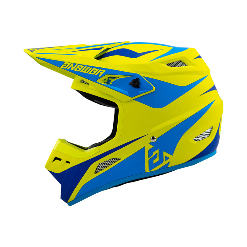 Answer 26 AR1 Mototown Helmet Matte Hyper Acid/Cyan/Dark Blue - XS