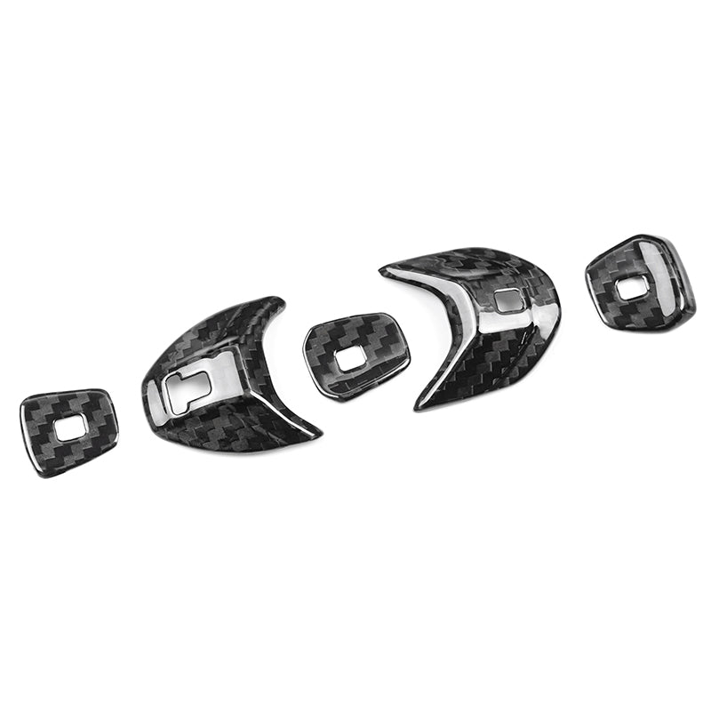 20+ Corvette C8 Platinum Series Dry Carbon Fiber Gear Selector Button Covers w/ Gloss Finish by CPG