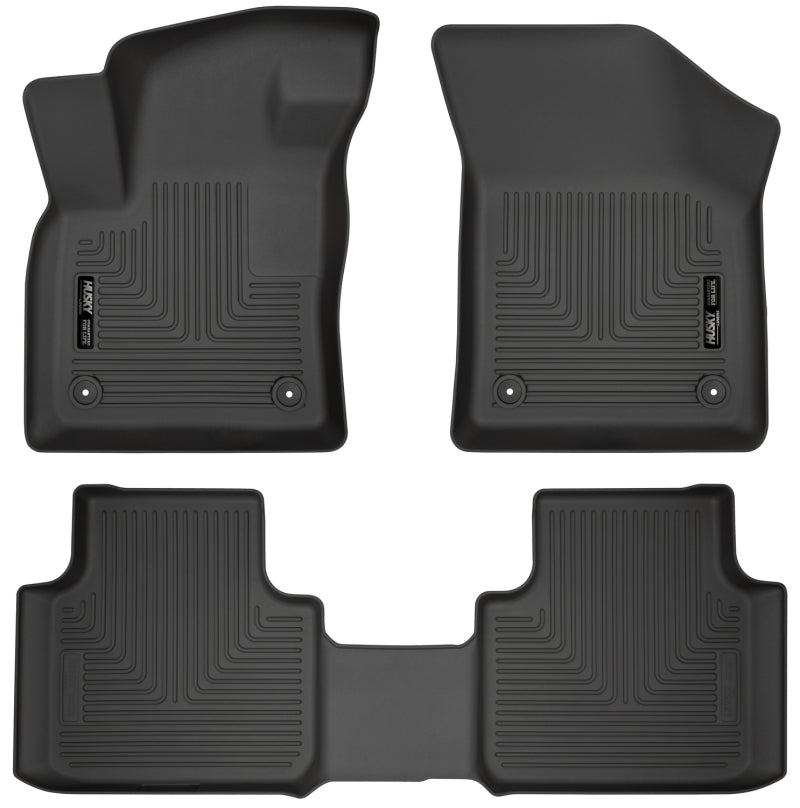 Husky Liners 18-19 Volkswagen Atlas Weatherbeater Black Front &amp; 2nd Seat Floor Liners