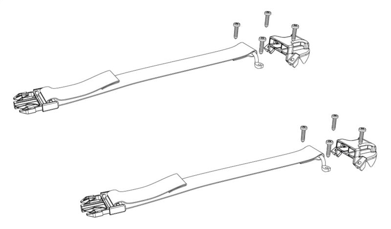 BAK Underside Buckle Ends &amp; Strap Clips Qty 2 (w/ Hardware)