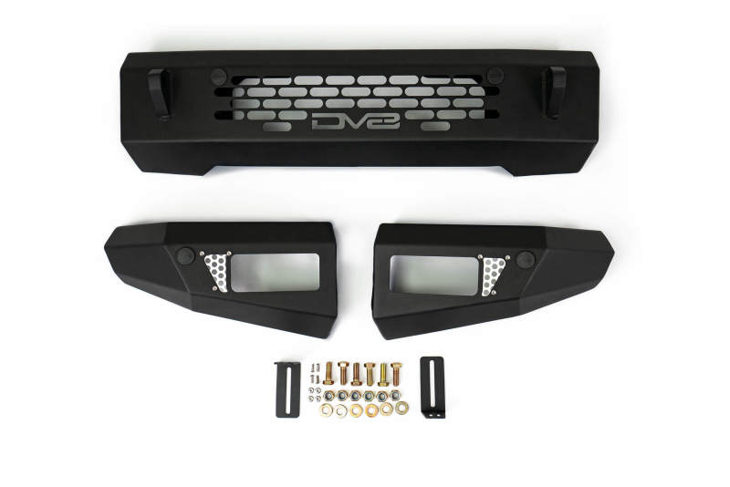 DV8 Offroad 2021+ Ford Bronco Bumper- Accommodates 20in Dual Row Light Bar &amp; (4) 3in Pod Light Mount