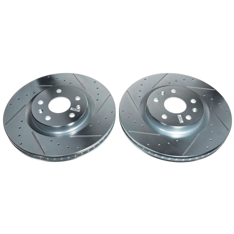 Power Stop 20-21 Chevrolet Corvette Front Evolution Drilled &amp; Slotted Rotor - Pair