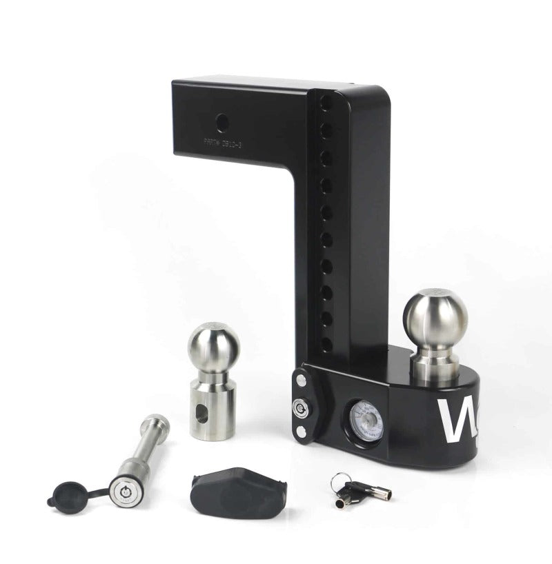 Weigh Safe 10in Drop Hitch w/Built-in Scale &amp; 3in Shank (8K/21K GTWR) w/WS05 - Black Cerakote