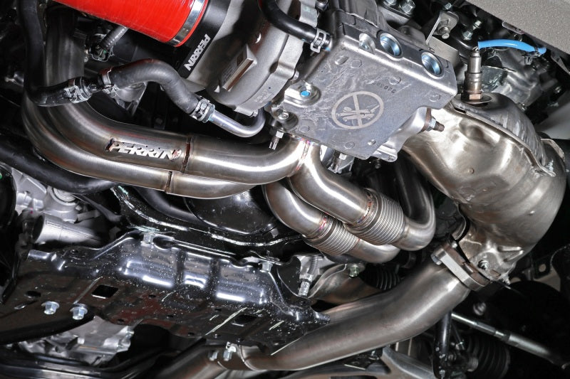 Perrin 22-24 Subaru WRX / 20-24 OBXT &amp; Legacy XT / 19-24 Ascent Equal Length Header - Brushed SS