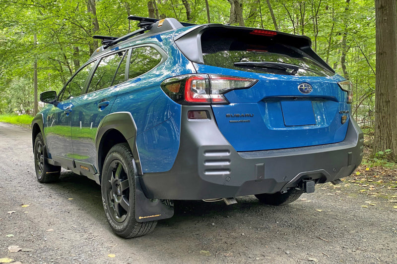 Rally Armor 22-25 Subaru Outback Wilderness Black Mud Flap Blue Logo