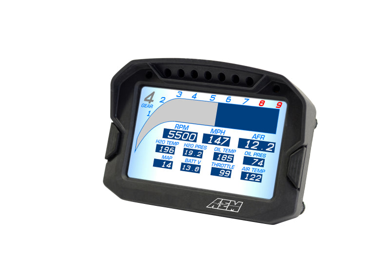 AEM CD-5LG Carbon Logging Digital Dash Display w/ Internal 10Hz GPS &amp; Antenna