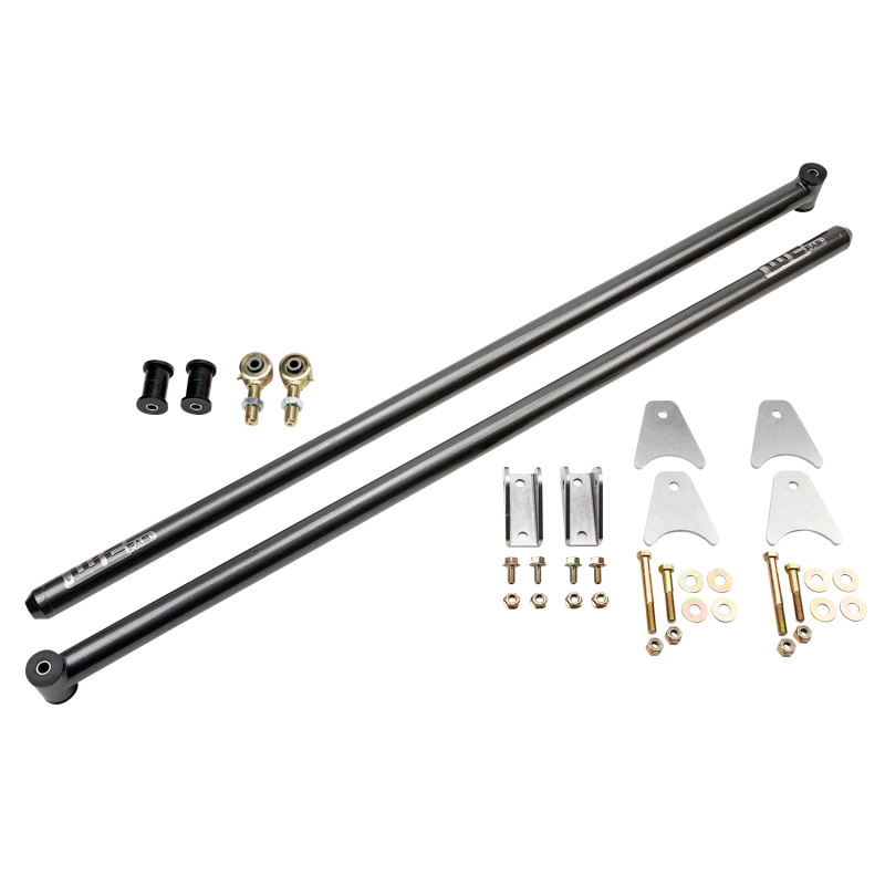 Wehrli 99-18 Ford/Dodge ECLB &amp; CCLB 68in Traction Bar Kit - Gloss Black