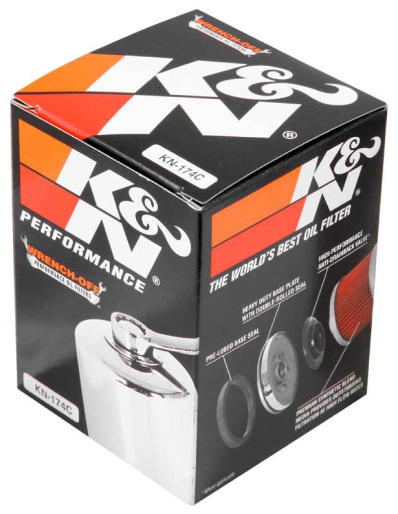 K&amp;N Oil Filter 02-10 Harley Davidson VRSC 3in OD x 3.844in Height