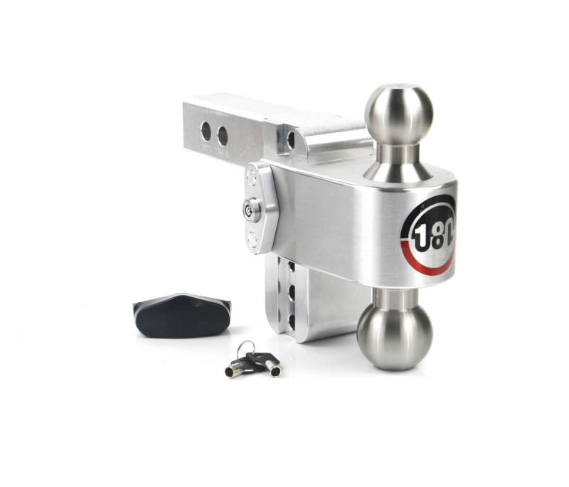 Weigh Safe 180 Hitch 4in Drop Hitch &amp; 2in Shank (10K/12.5K GTWR) - Aluminum