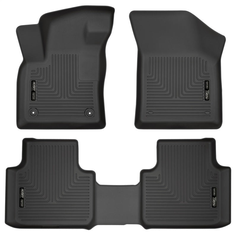 Husky Liners 18-19 Volkswagen Atlas Weatherbeater Black Front &amp; 2nd Seat Floor Liners