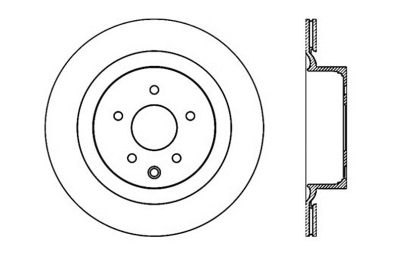 StopTech Infiniti G37 / Nissan 370Z SportStop Slotted &amp; Drilled Rear Right Rotor