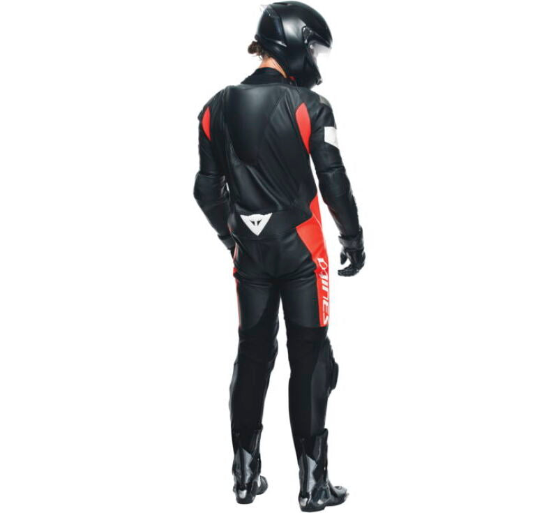 Dainese Tosa 1PC Leather Suit Perforated Black/Fluorescent Red/White Size - 54