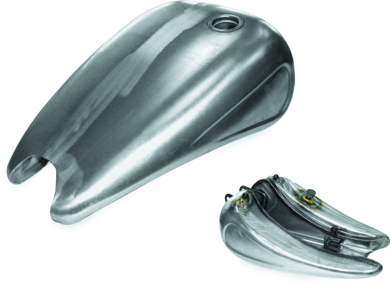 Bikers Choice 95-03 XL Raw 2in Stretched Gas Tank With Indented Sides