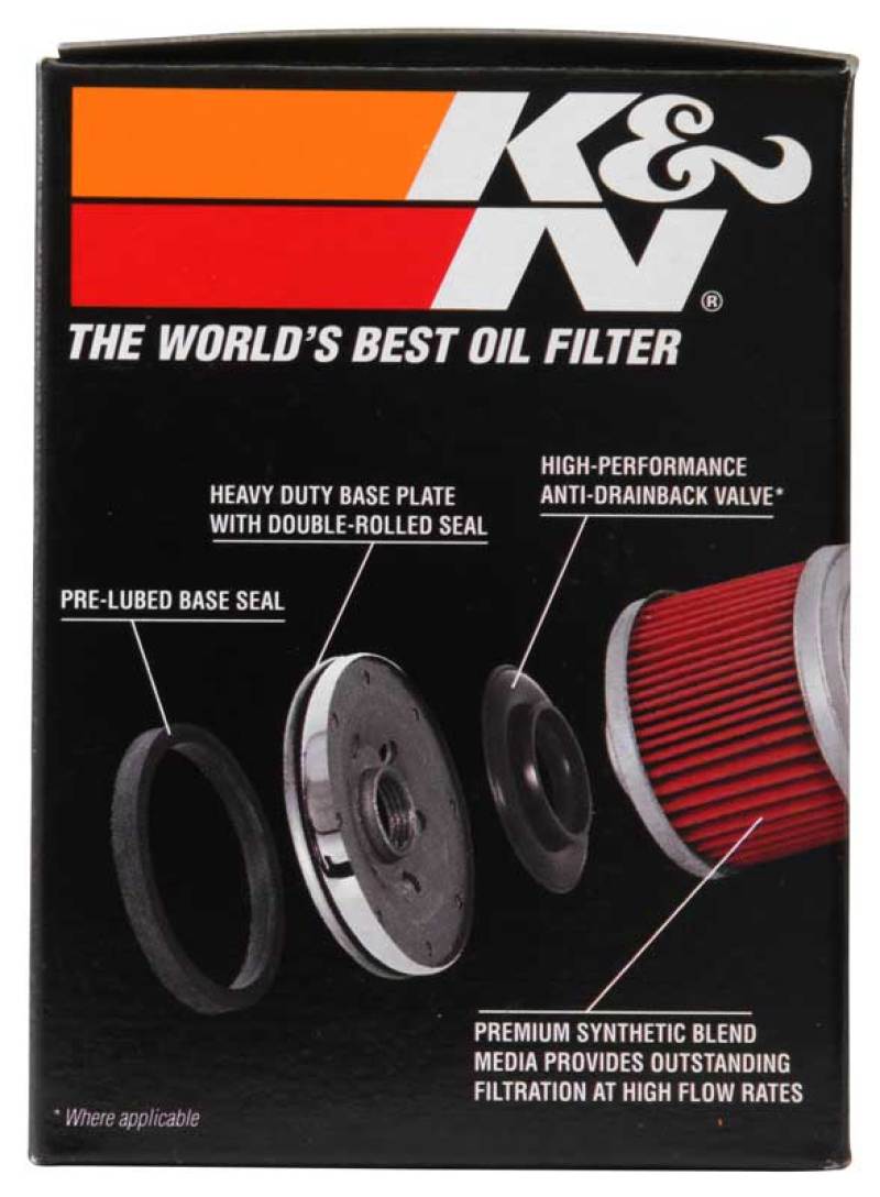 K&amp;N Oil Filter 02-10 Harley Davidson VRSC 3in OD x 3.844in Height