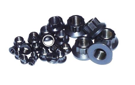 ARP M10x1.25 Sml Clr/Low Head 12PT Nut Kit 8740 Chrome Moly Black - 10 PK