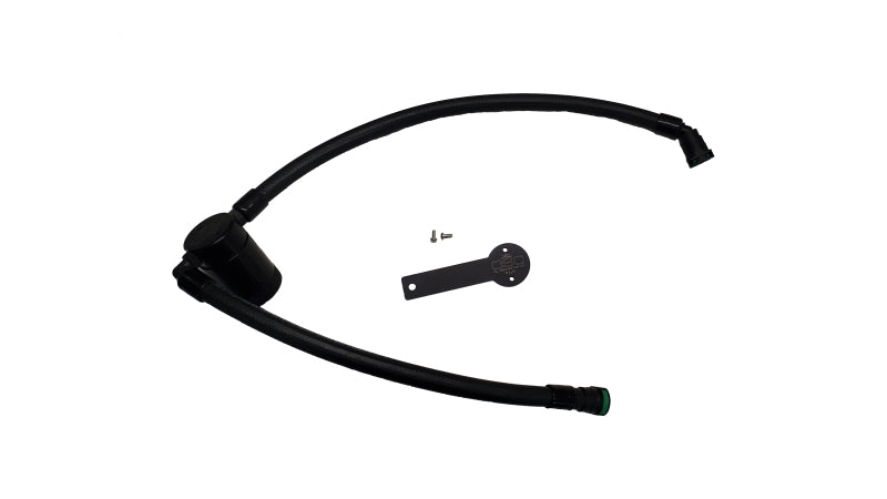 J&amp;amp;L 19-23 Chevy Silverado/GMC Sierra 1500 2.7L Passenger Side Oil Separator 3.0 - Black Anodized