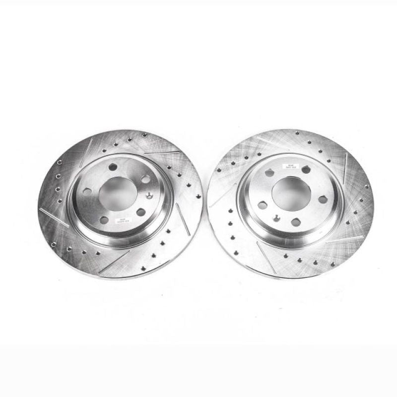 Power Stop 09-19 Audi A4 Rear Evolution Drilled &amp; Slotted Rotors - Pair